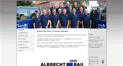 Desktop Screenshot of albrechtbau.de