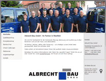 Tablet Screenshot of albrechtbau.de